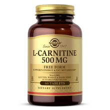 Load image into Gallery viewer, Solgar L-Carnitine Free Form 500 mg 60 Tablets
