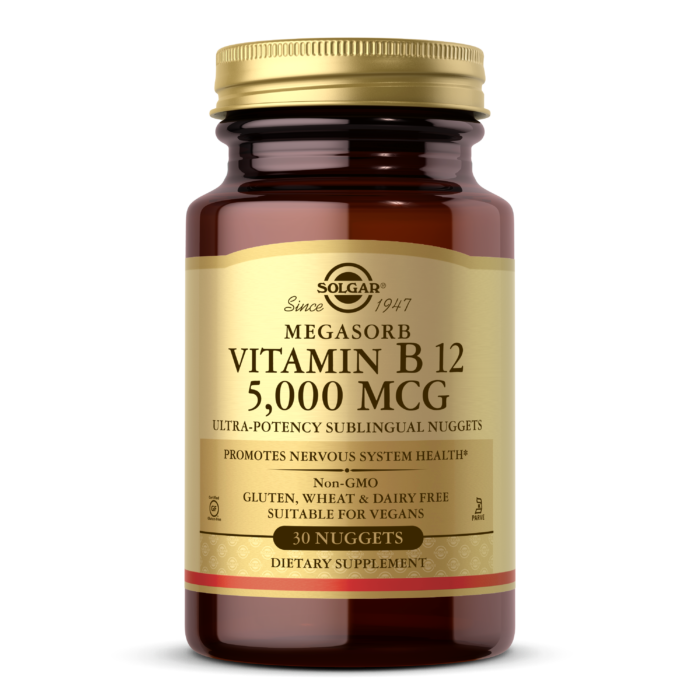 Solgar Megasorb Vitamin B12 5,000 mcg 30 Nuggets