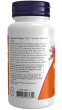 Load image into Gallery viewer, NOW Foods Vitamin D-3 1000 IU
