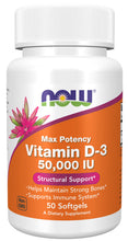 Load image into Gallery viewer, NOW Foods Vitamin D-3 50,000 IU
