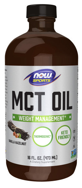 NOW Sports MCT Oil, Vanilla Hazelnut