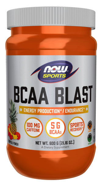 NOW Sports BCAA Blast Powder, 600 grams