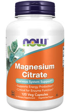 Load image into Gallery viewer, NOW Foods Magnesium Citrate Veg Capsules
