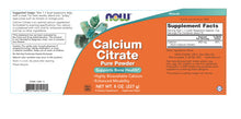 Load image into Gallery viewer, NOW Foods Calcium Citrate Pure Powder
