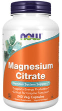 Load image into Gallery viewer, NOW Foods Magnesium Citrate Veg Capsules
