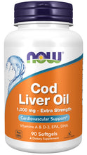 Load image into Gallery viewer, NOW Foods Cod Liver Oil, Extra Strength 1,000 mg
