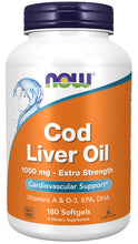 Load image into Gallery viewer, NOW Foods Cod Liver Oil, Extra Strength 1,000 mg
