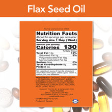 Load image into Gallery viewer, NOW Foods Flax Seed Oil Liquid, Organic
