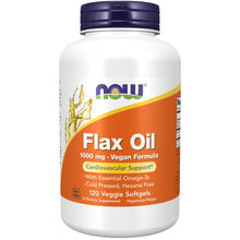 Load image into Gallery viewer, NOW Foods Flax Oil 1000 mg Vegan Formula
