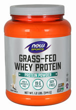 Load image into Gallery viewer, NOW Sports Grass-Fed Whey Protein, Creamy Vanilla Powder
