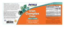 Load image into Gallery viewer, NOW Foods Iron Complex Caps
