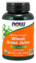 Load image into Gallery viewer, NOW Foods Wheat Grass Juice Powder, Organic
