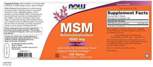 Load image into Gallery viewer, NOW Foods MSM 1500 mg
