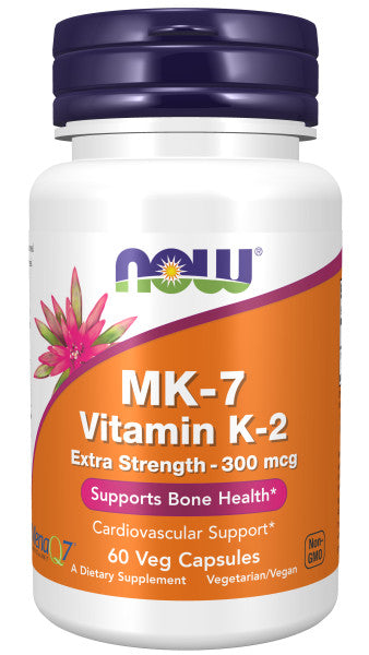 NOW Foods MK-7 Vitamin K-2, Extra Strength 300 mcg