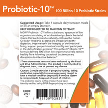 Load image into Gallery viewer, NOW Foods Probiotic-10 100 Billion
