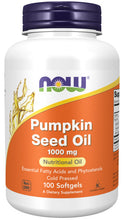 Load image into Gallery viewer, NOW Foods Pumpkin Seed Oil 1000 mg
