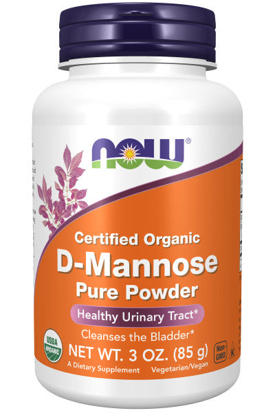 NOW Foods D-Mannose, Organic & Pure Powder