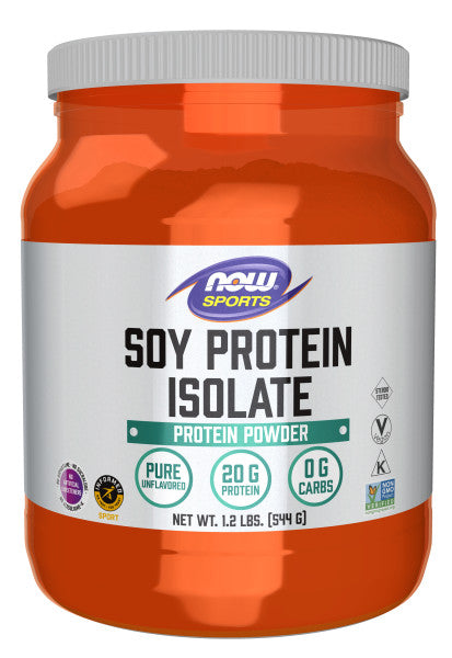 NOW Sports Soy Protein Isolate, Unflavored Powder