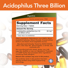 Load image into Gallery viewer, NOW Foods Acidophilus Three Billion
