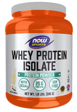 Load image into Gallery viewer, NOW Sports Whey Protein Isolate, Creamy Vanilla Powder
