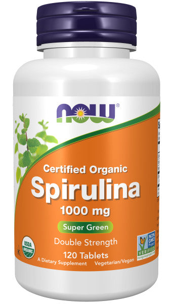 NOW Foods Spirulina Double Strength 1000 mg Organic