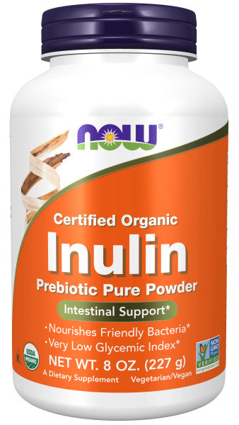 NOW Foods Inulin Prebiotic Pure Powder, Organic